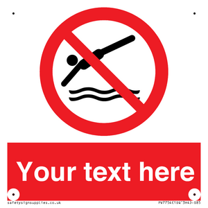 Custom prohibition no diving